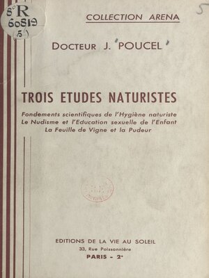 cover image of Trois études naturistes